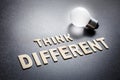 Think Different and Glowing Bulb