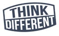 Think different grunge rubber stamp