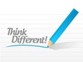 Think different message illustration design Royalty Free Stock Photo