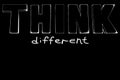 Think different, think outside box, stand out from crowd, outstanding concept, creative idea design, motivation quote