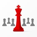 Think differently concept. Business metaphor with chess. Vector