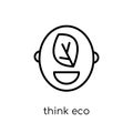 Think eco icon from Ecology collection. Royalty Free Stock Photo