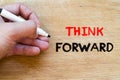 Think forward text concept Royalty Free Stock Photo