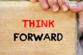 Think forward text concept Royalty Free Stock Photo