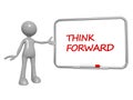 think forward on white Royalty Free Stock Photo