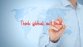 Think global act local Royalty Free Stock Photo