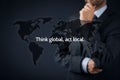 Think global act local Royalty Free Stock Photo