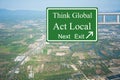 Think global, act local Royalty Free Stock Photo