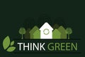 Think green concept background 4 - vector Royalty Free Stock Photo