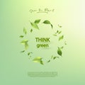 Think green concept Royalty Free Stock Photo