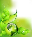 Think Green concept: environment and nature abstract composition Royalty Free Stock Photo