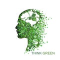 Think green concept Royalty Free Stock Photo