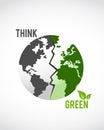 Think green globe