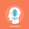 Think green icon concept