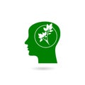 Think green icon with shadow Royalty Free Stock Photo