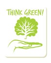 Think Green label