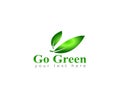 Think Green Logo design illustration, Save Nature, Ecology Concept, such a green logo Royalty Free Stock Photo