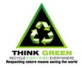 Think Green and Recycle Flayer Royalty Free Stock Photo