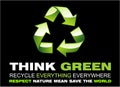 Think Green and Recycle Flayer Royalty Free Stock Photo