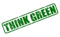 Think green stamp text