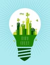 Go green city idea concept