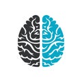 Brainstorm power thinking brain icon.
