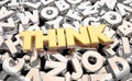 Think Imagine Brainstorm Letters Word