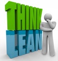 Think Lean Person Thinking Efficient Business Management Product