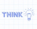 Think Light Bulb Graph Paper