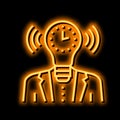 think light bulb neon glow icon illustration