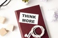 Think more text on card Royalty Free Stock Photo