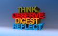 think observe digest reflect on blue