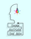 Think outside the box concept Royalty Free Stock Photo