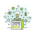 Think Outside the Box Concept Royalty Free Stock Photo