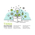 Think Outside the Box Concept Royalty Free Stock Photo