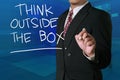 Think Outside The Box, Motivational Words Quotes Concept Royalty Free Stock Photo