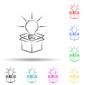 Think outside the box multi color set icon. Simple thin line, outline vector of education icons for ui and ux, website or mobile Royalty Free Stock Photo