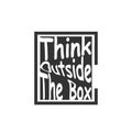 Think Outside The Box! Lettering Vector Illustration Design Template Royalty Free Stock Photo