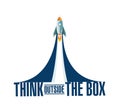 think outside the box rocket smoke message