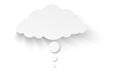 Think paper style bubble. Infographic design. Dialog message clouds. Vector discussion symbol