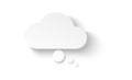 Think paper style bubble. Infographic design. Dialog message clouds. Vector discussion symbol