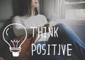 Think Positive Attitude Optimism Inspire Concept Royalty Free Stock Photo