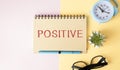 Think positive, do not negative, colorful words Royalty Free Stock Photo