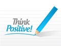 Think positive message illustration design Royalty Free Stock Photo