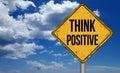 Think positive metallic vintage sign