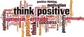 Think positive word cloud Royalty Free Stock Photo