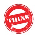 Think rubber stamp Royalty Free Stock Photo