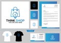 Think shop Logo Design Template And Business Card