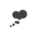 Think speech bubbles vector icon