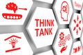 THINK TANK concept cell background 3d Royalty Free Stock Photo